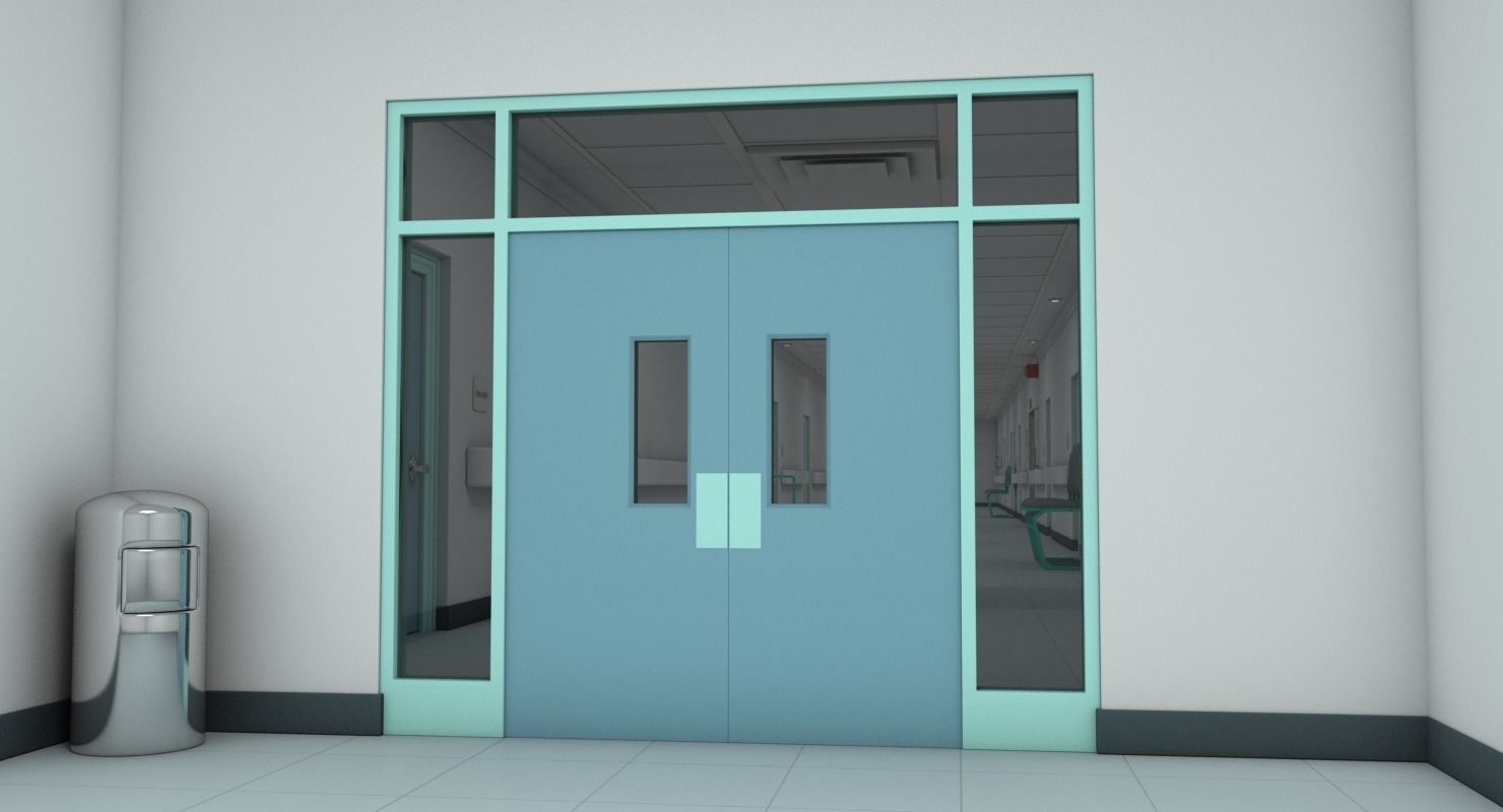 Hospital Hallway 3 MAX 3D model_4