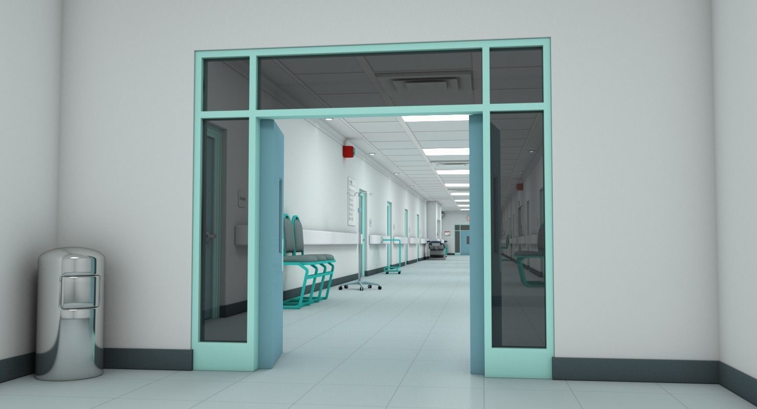 Hospital Hallway 3 MAX 3D model_16