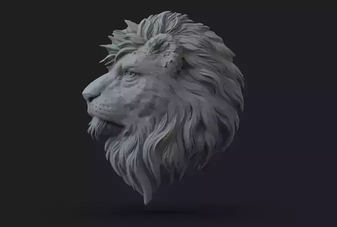 Lion head 3D print model