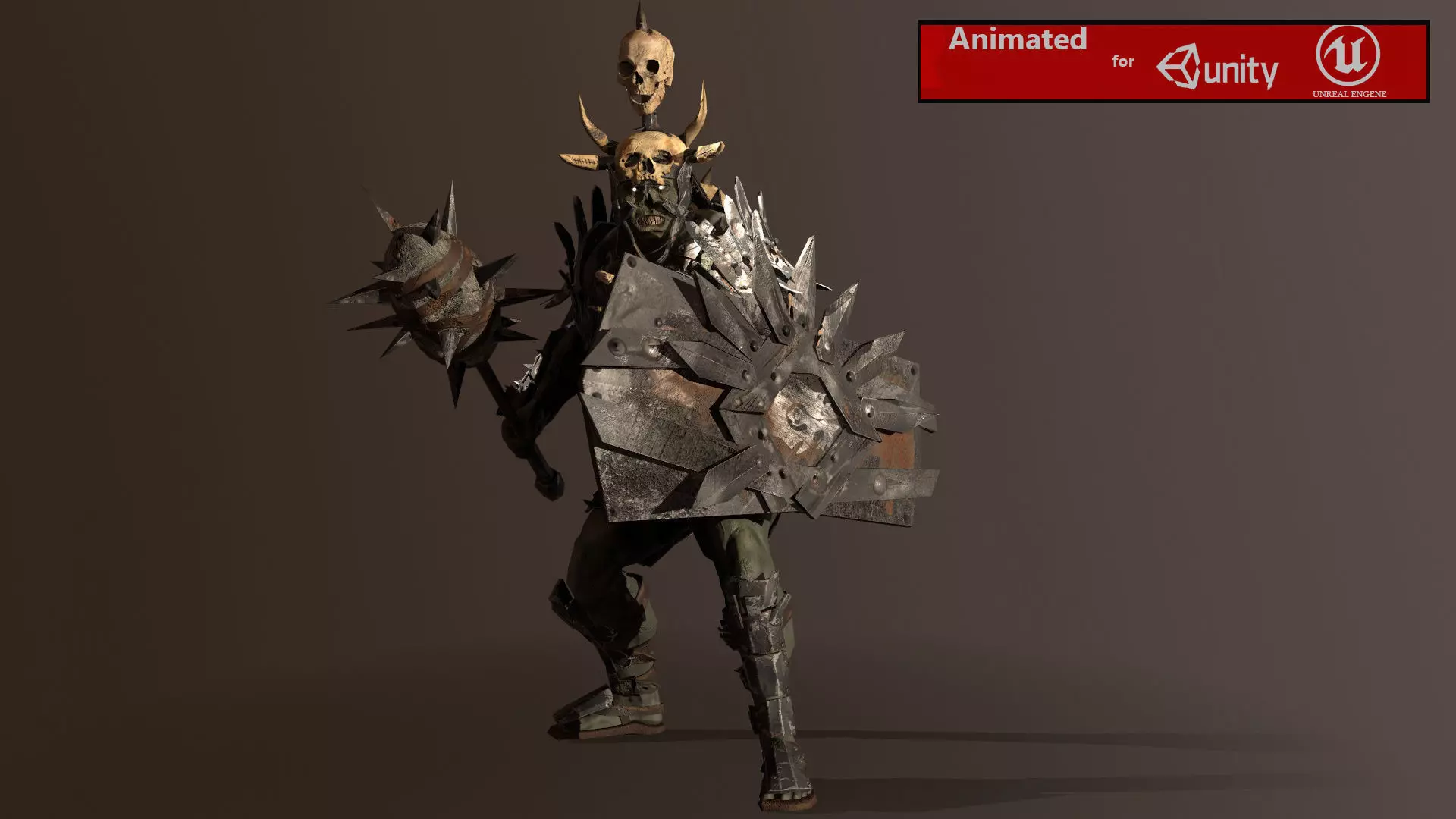 Fat orc 2 Low-poly 3D model