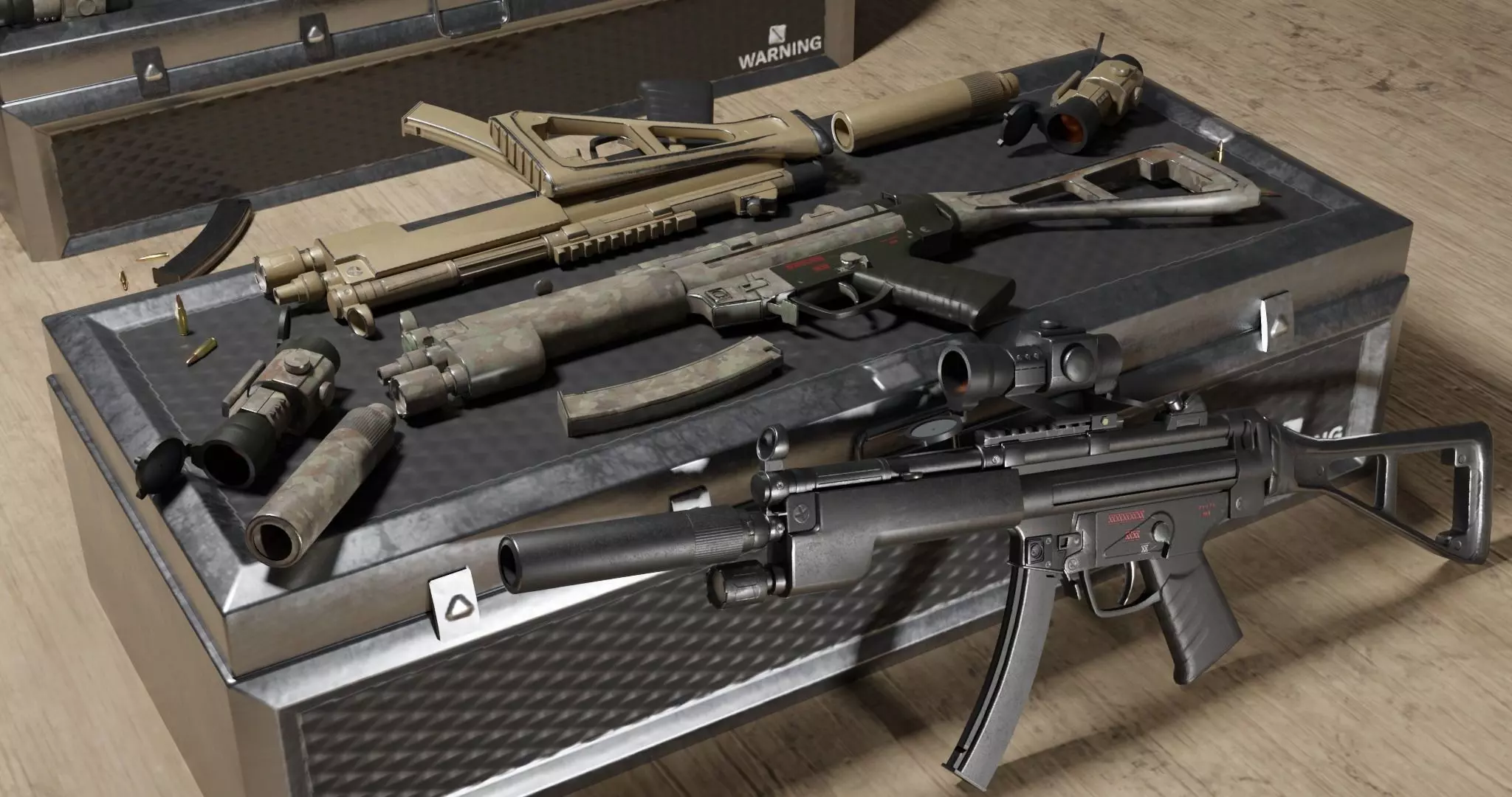 MP5 A3 - Game Ready Low-poly 3D model_0