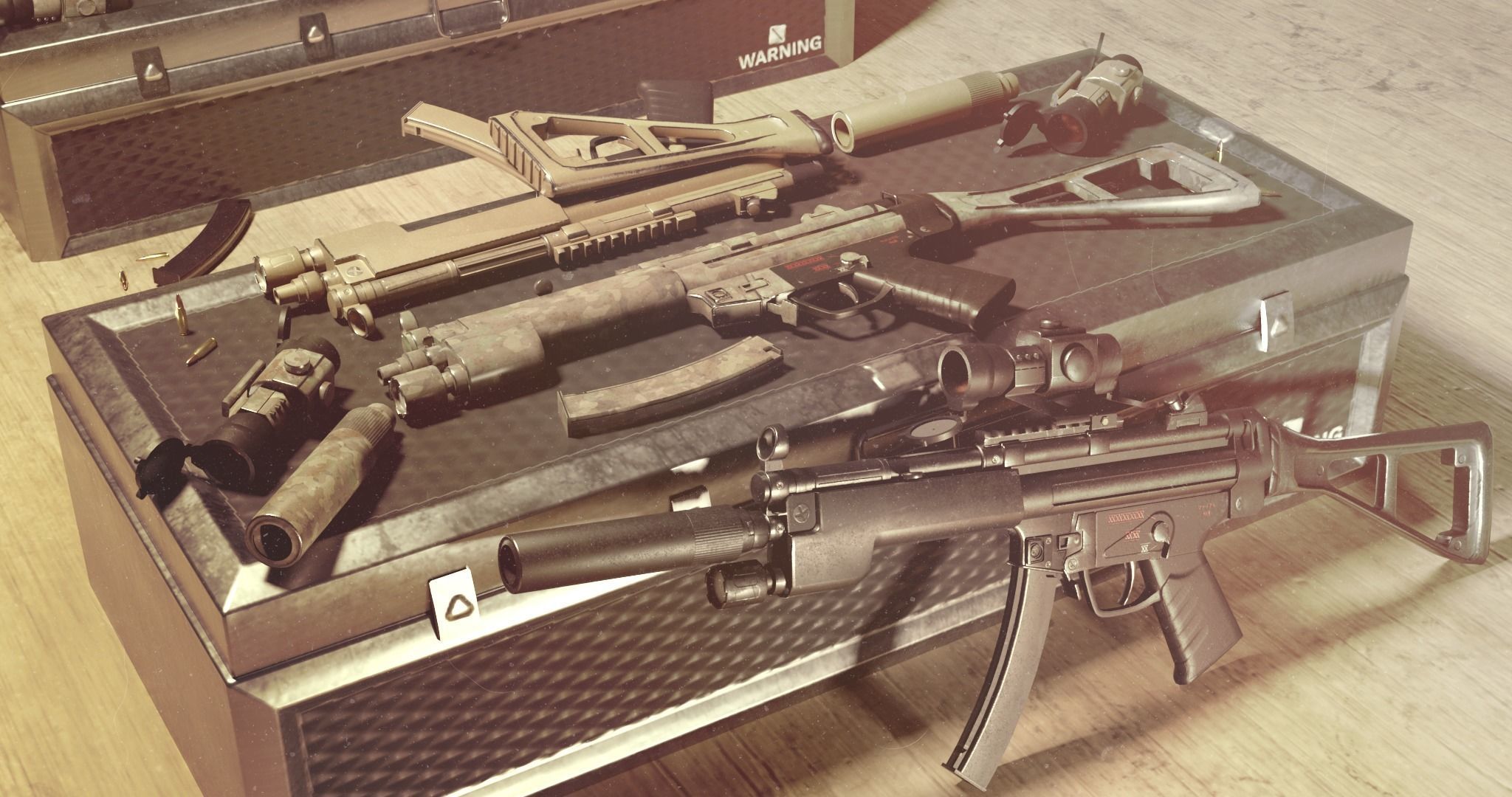 MP5 A3 - Game Ready Low-poly 3D model_1