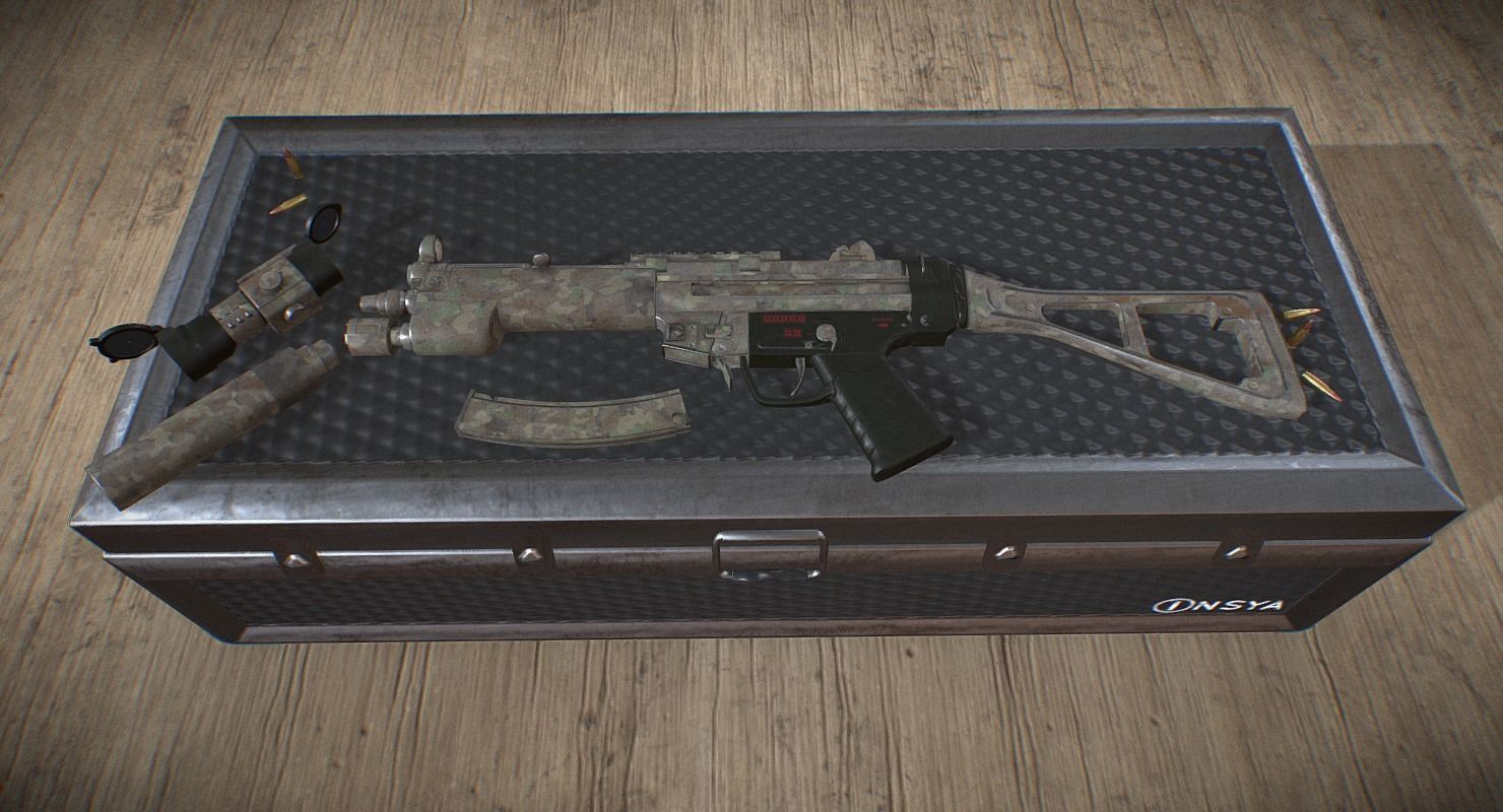 MP5 A3 - Game Ready Low-poly 3D model_6