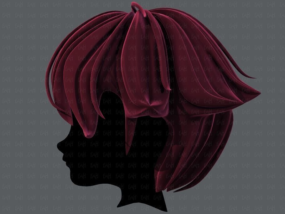 3D Hair style for boy V58 Low-poly 3D model_7