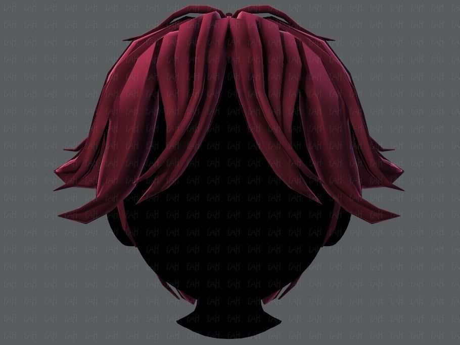 3D Hair style for boy V58 Low-poly 3D model_17