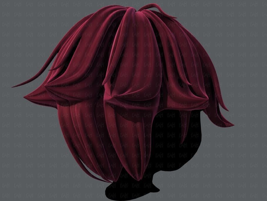 3D Hair style for boy V58 Low-poly 3D model_4