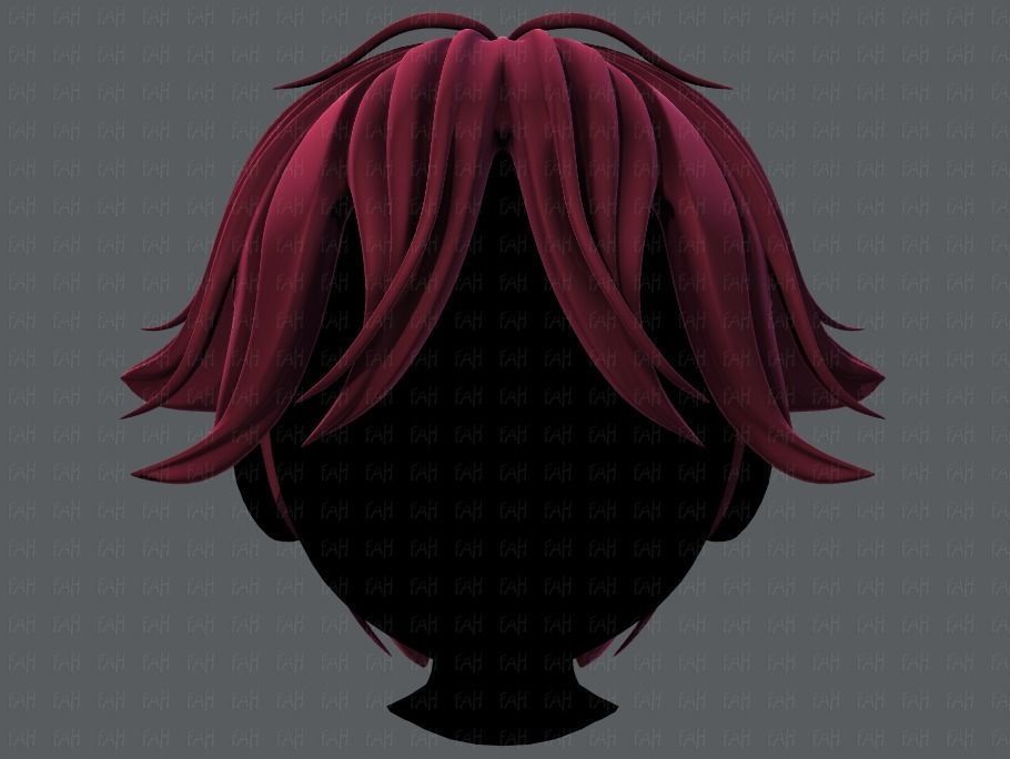 3D Hair style for boy V58 Low-poly 3D model_1