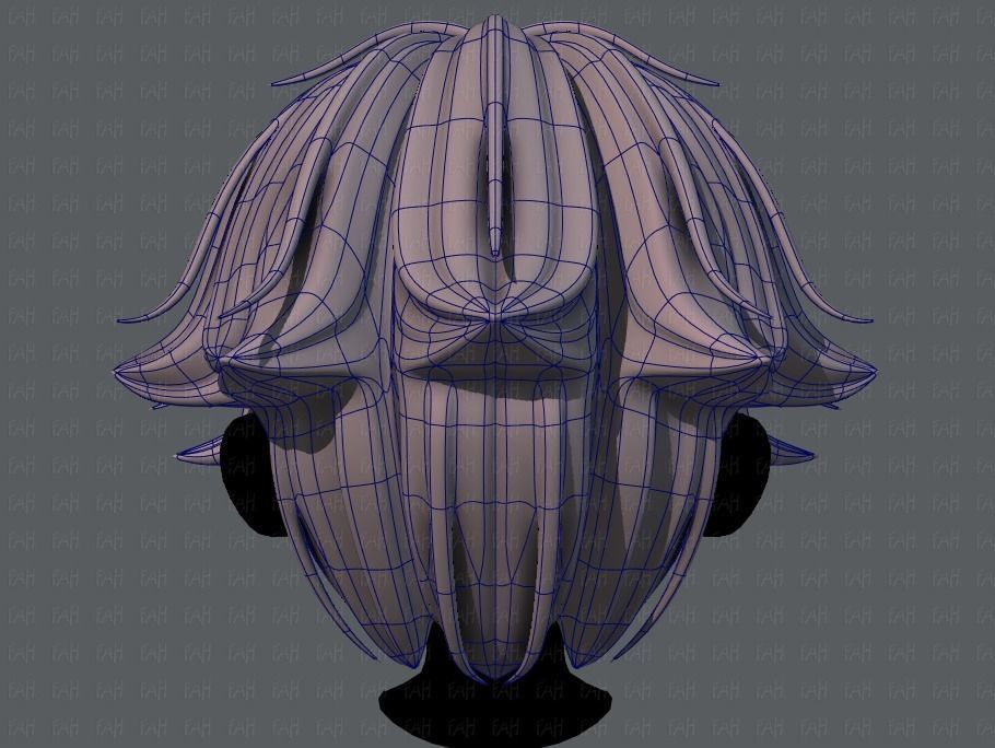 3D Hair style for boy V58 Low-poly 3D model_13