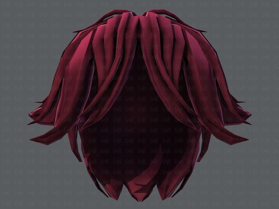 3D Hair style for boy V58 Low-poly 3D model_39