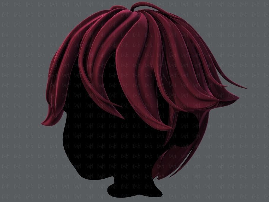 3D Hair style for boy V58 Low-poly 3D model_8