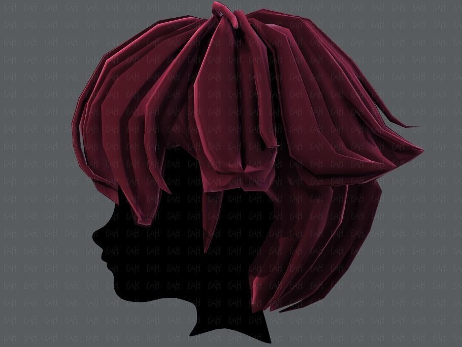 3D Hair style for boy V58 Low-poly 3D model_23