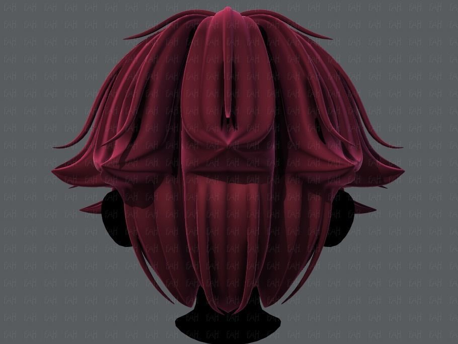 3D Hair style for boy V58 Low-poly 3D model_5