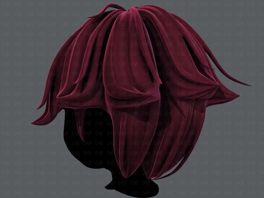 3D Hair style for boy V58 Low-poly 3D model_6
