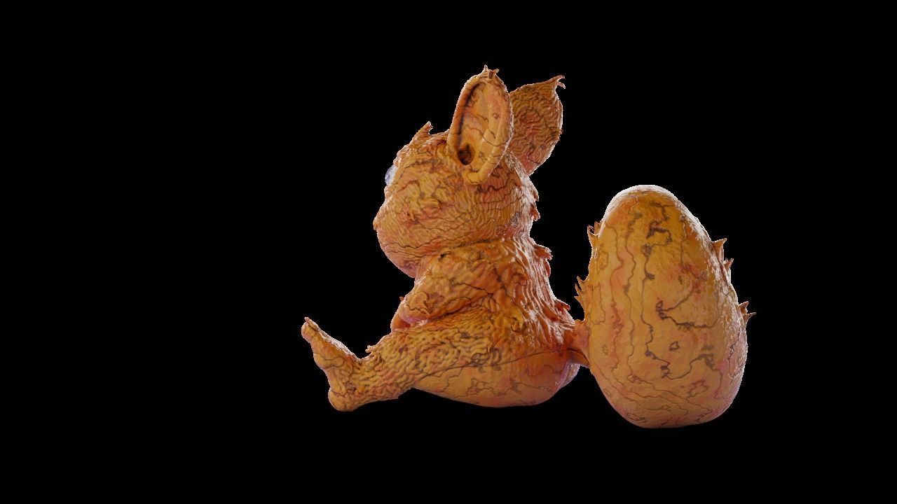 Angry squirrel sculpted creature 3D model high-poly 3D model_5