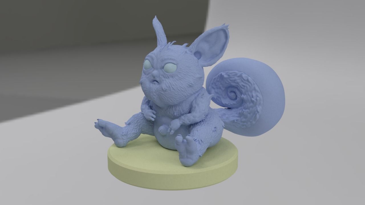 Angry squirrel sculpted creature 3D model high-poly 3D model_7