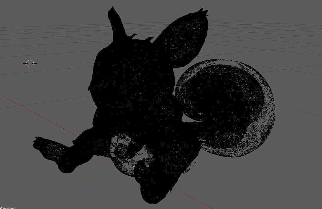 Angry squirrel sculpted creature 3D model high-poly 3D model_6