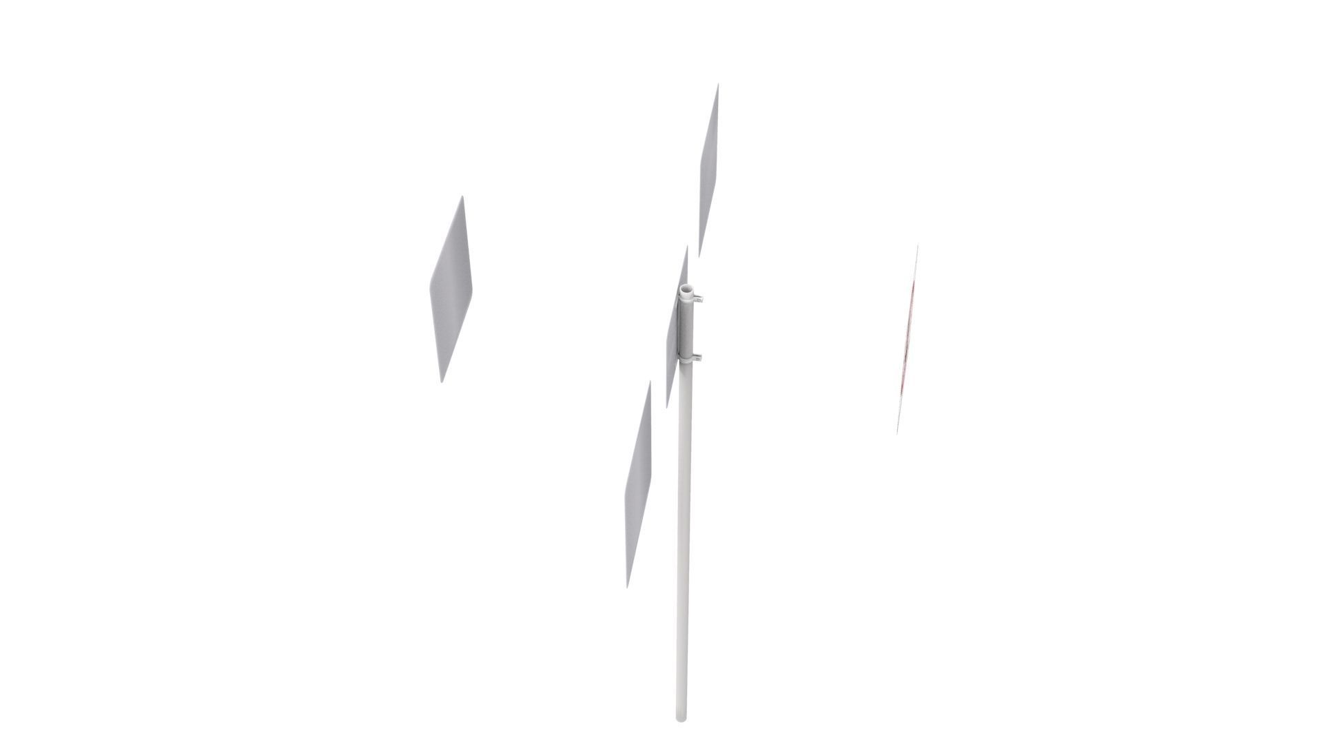 Road Sign - US - R14 Series Truck Routes 3D model_8