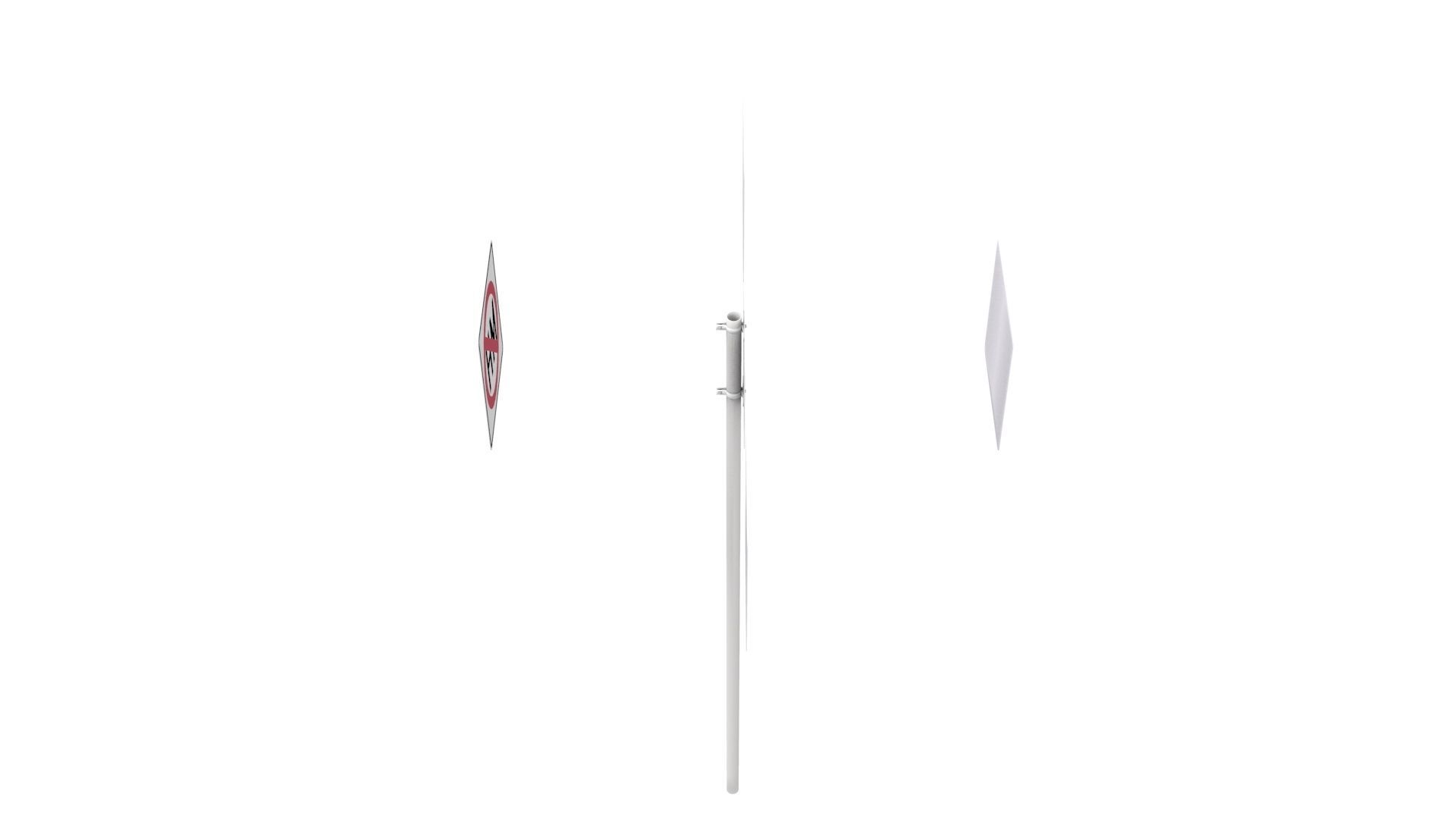 Road Sign - US - R14 Series Truck Routes 3D model_29