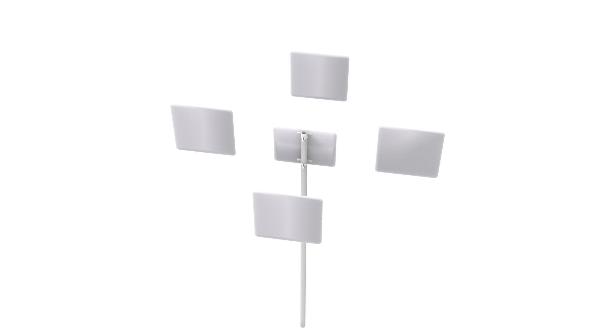 Road Sign - US - R14 Series Truck Routes 3D model_19