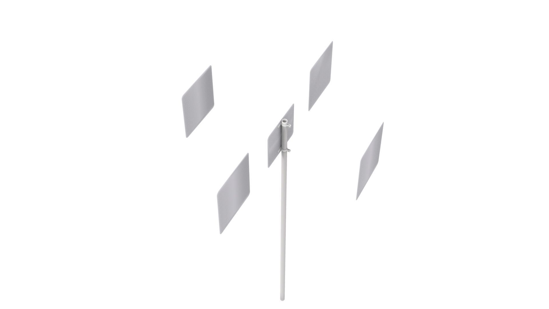 Road Sign - US - R14 Series Truck Routes 3D model_10