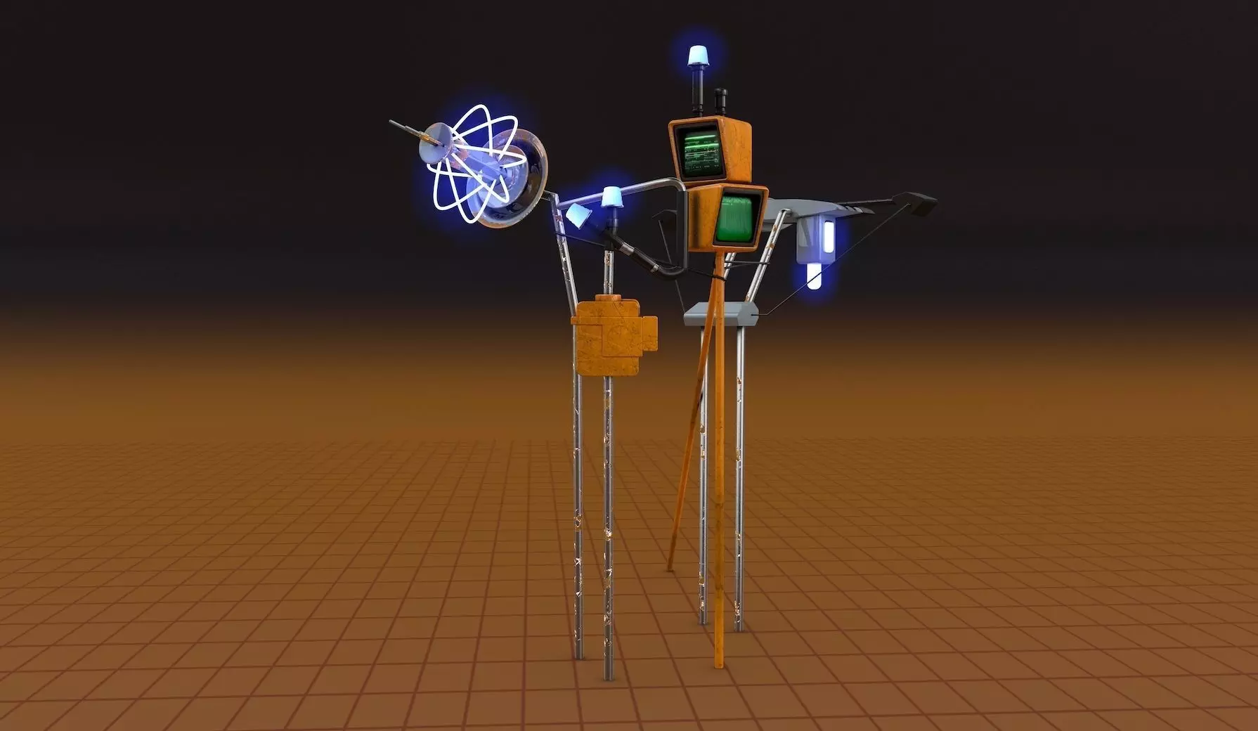 Small Display Set 3D model_0