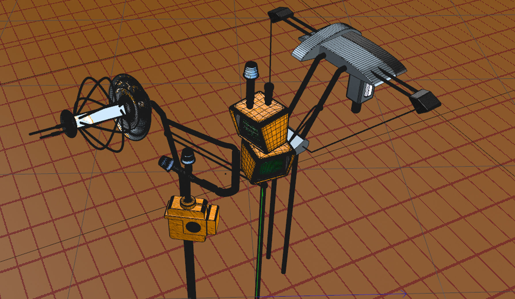 Small Display Set 3D model_6