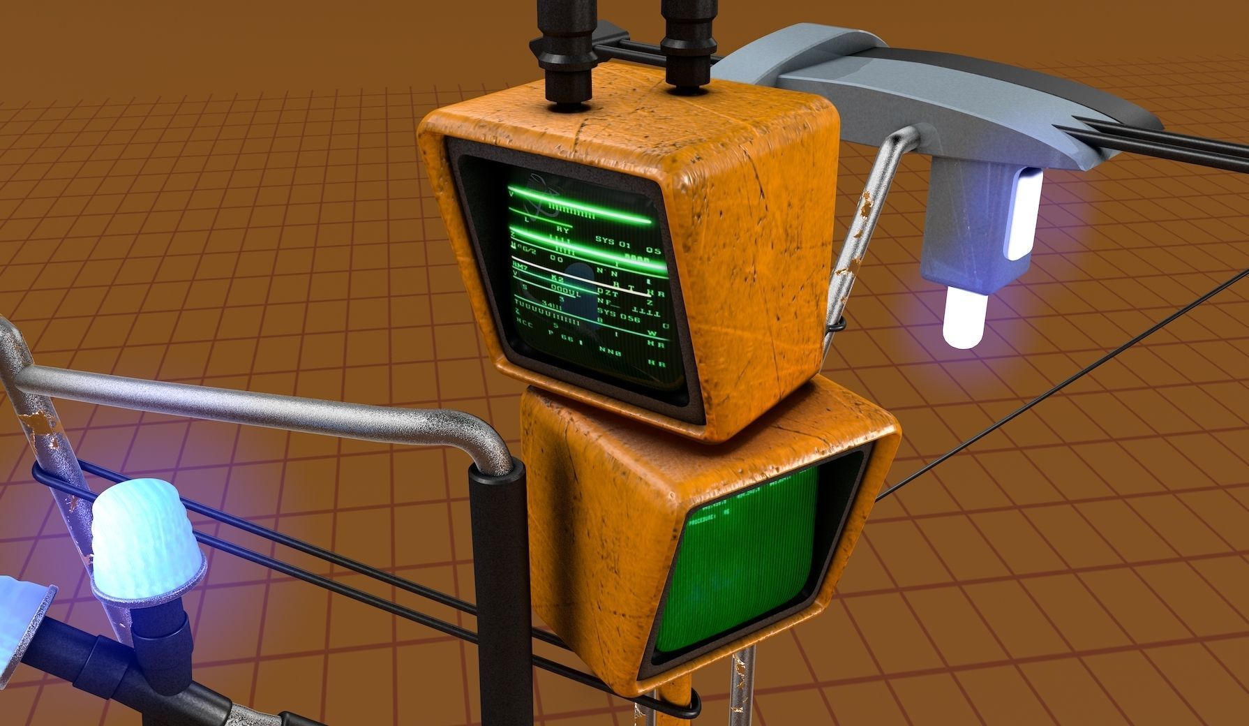 Small Display Set 3D model_7