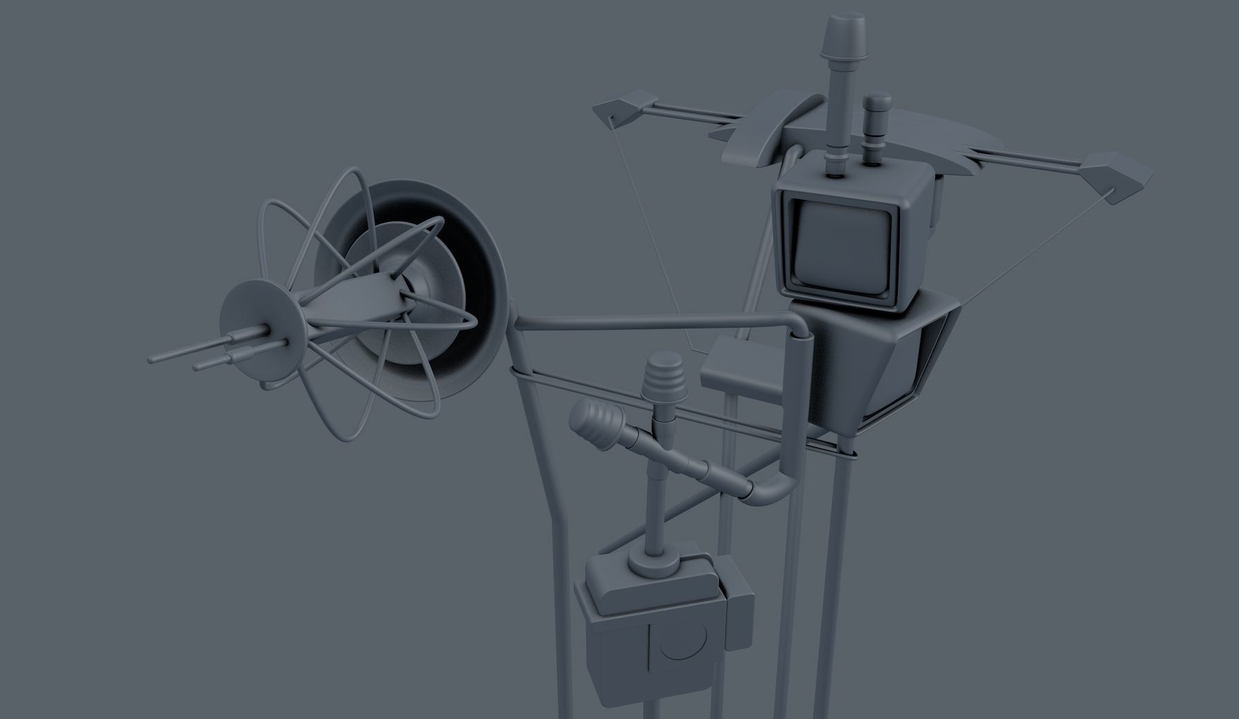 Small Display Set 3D model_4