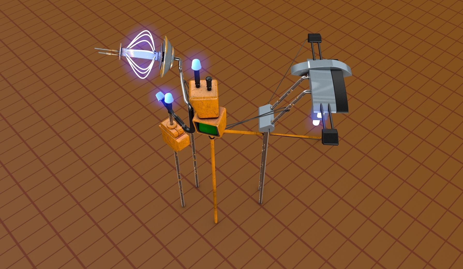 Small Display Set 3D model_1