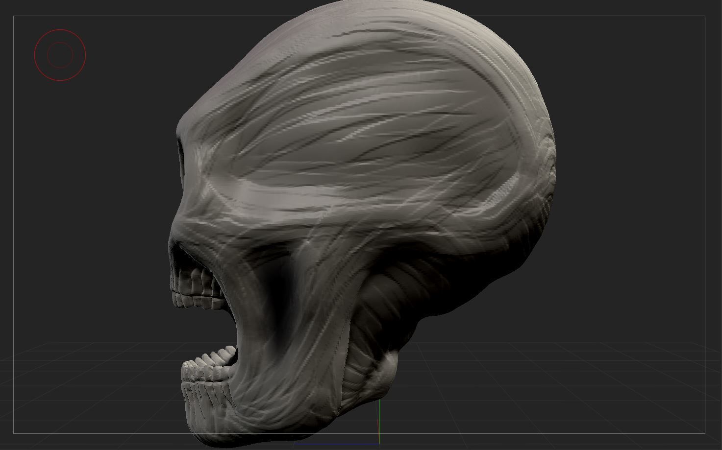 Human Skull Illustration Free 3D print model_3