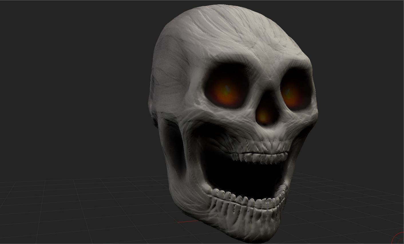 Human Skull Illustration Free 3D print model_2