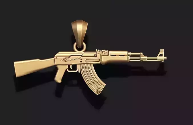 AK 74 gun pendant 3d 3D print model