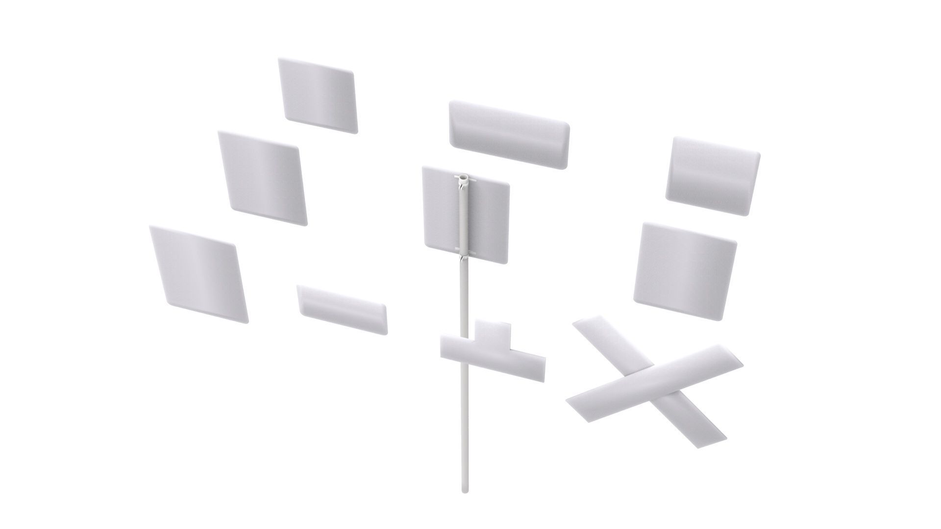 Road Sign US R15 Series Rail And Light Rail 3D model_21