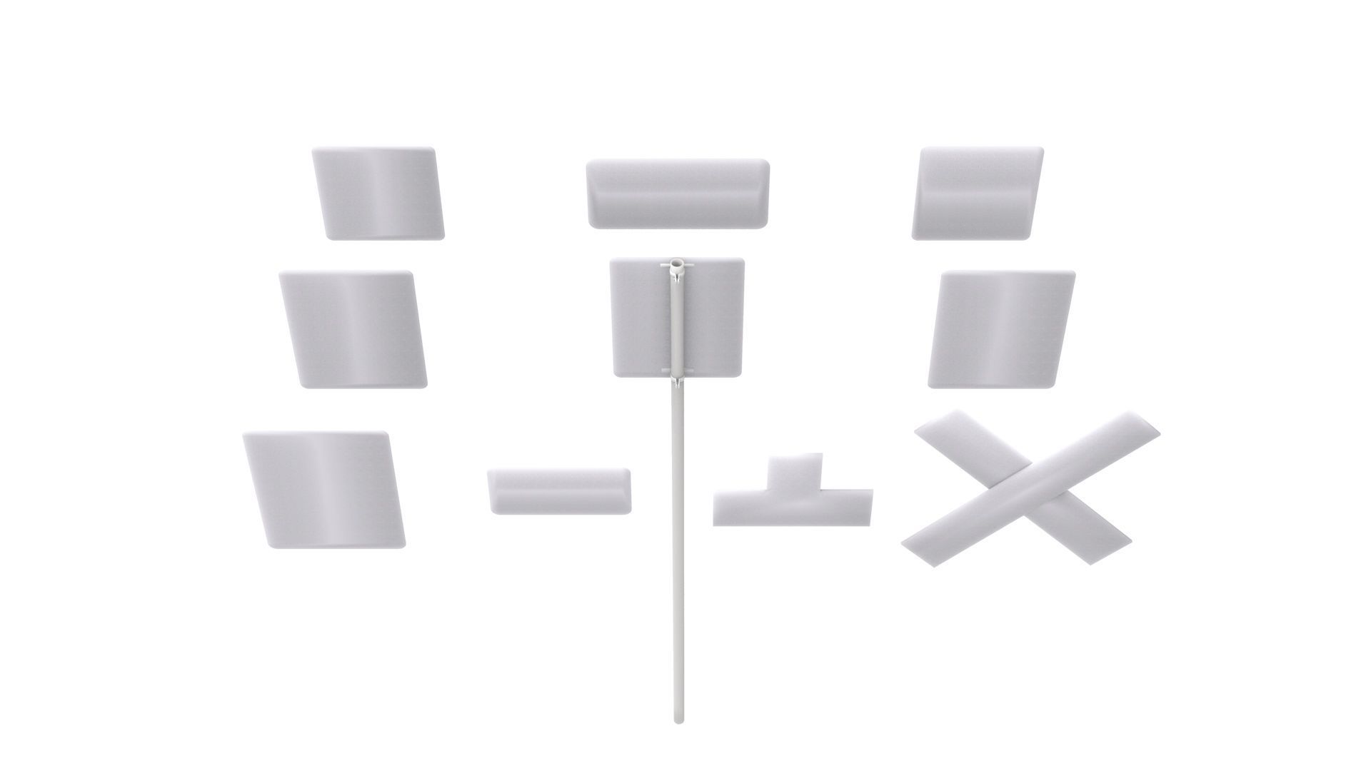 Road Sign US R15 Series Rail And Light Rail 3D model_19