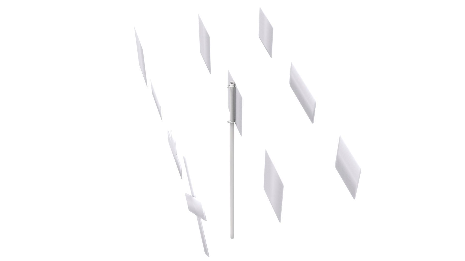 Road Sign US R15 Series Rail And Light Rail 3D model_28