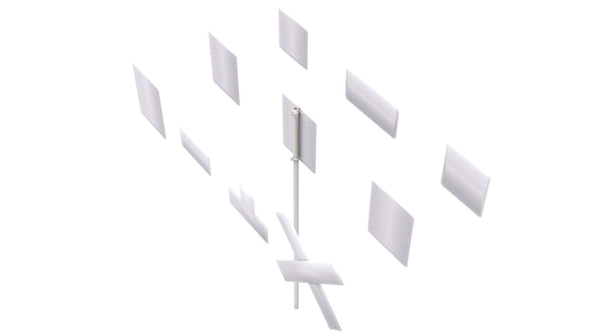 Road Sign US R15 Series Rail And Light Rail 3D model_26