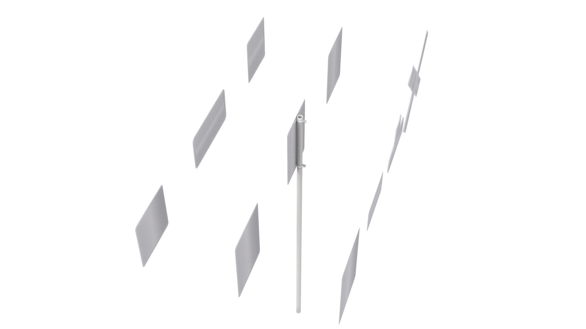 Road Sign US R15 Series Rail And Light Rail 3D model_10