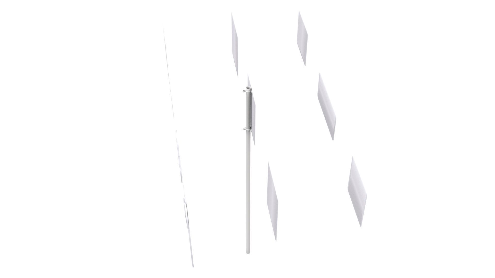 Road Sign US R15 Series Rail And Light Rail 3D model_29