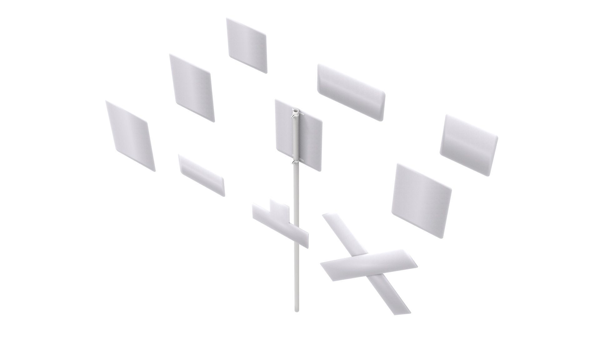 Road Sign US R15 Series Rail And Light Rail 3D model_24