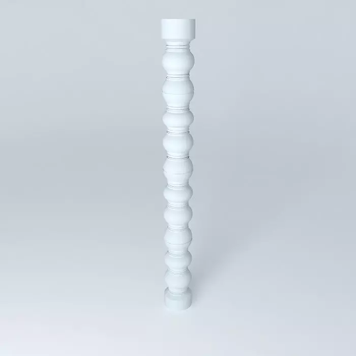 Rail Column Fence 3D model_0
