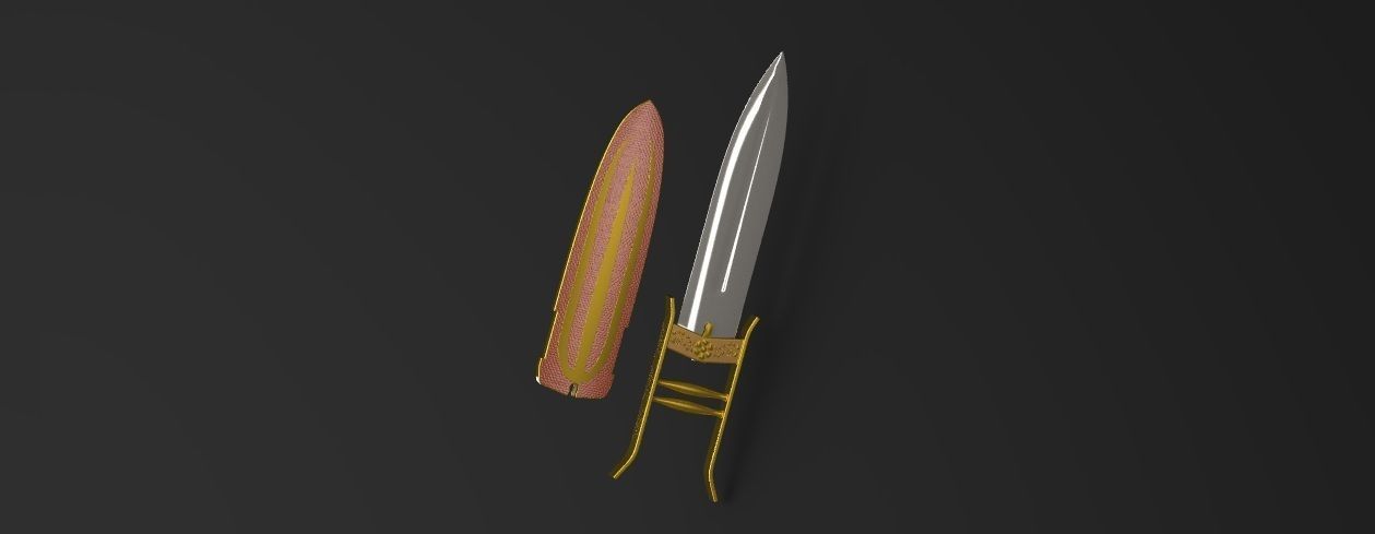 Katar - Indian push dagger 3D print model_5