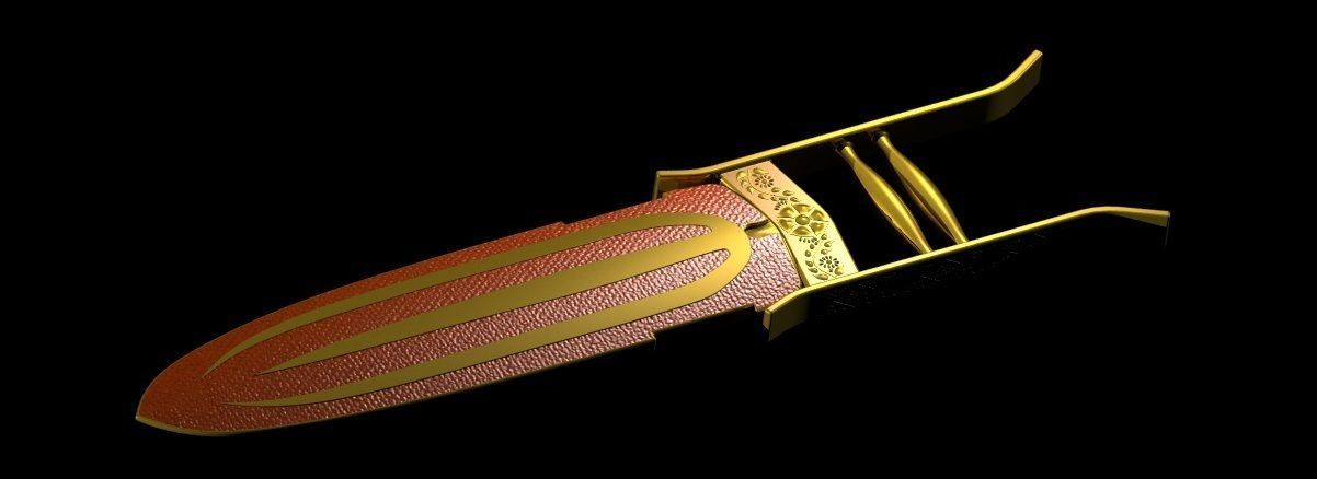 Katar - Indian push dagger 3D print model_3