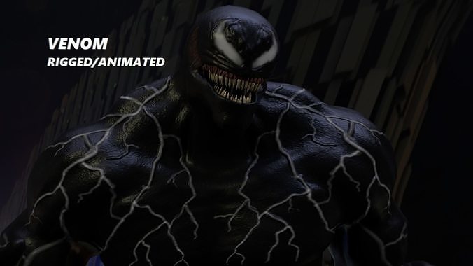 Venom Rigged and Animated 3D model
