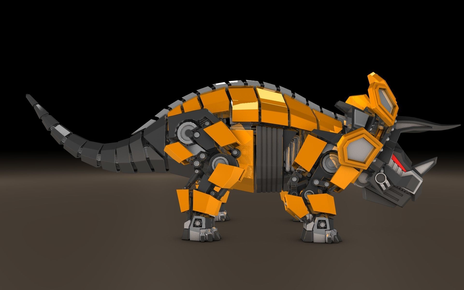 Robot Triceratops 3D model_6