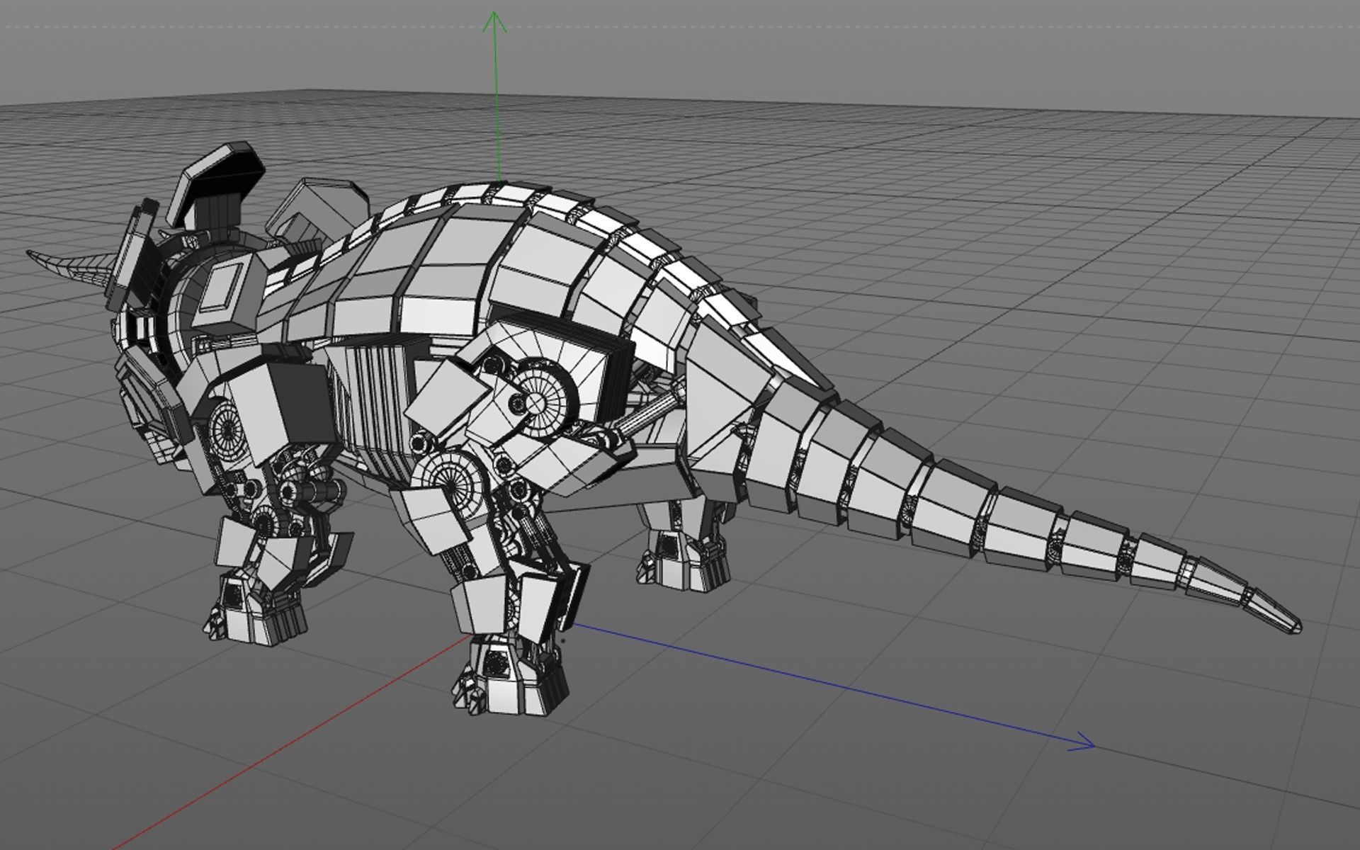 Robot Triceratops 3D model_8