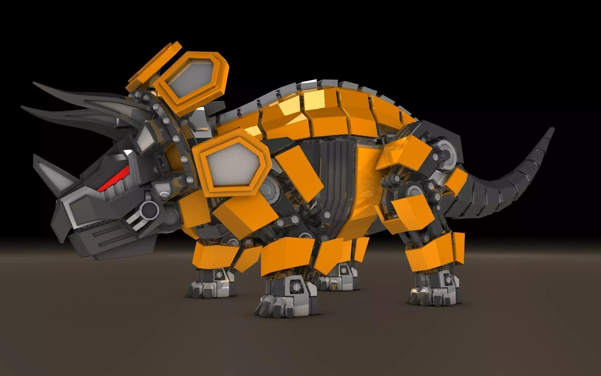 Robot Triceratops 3D model_0