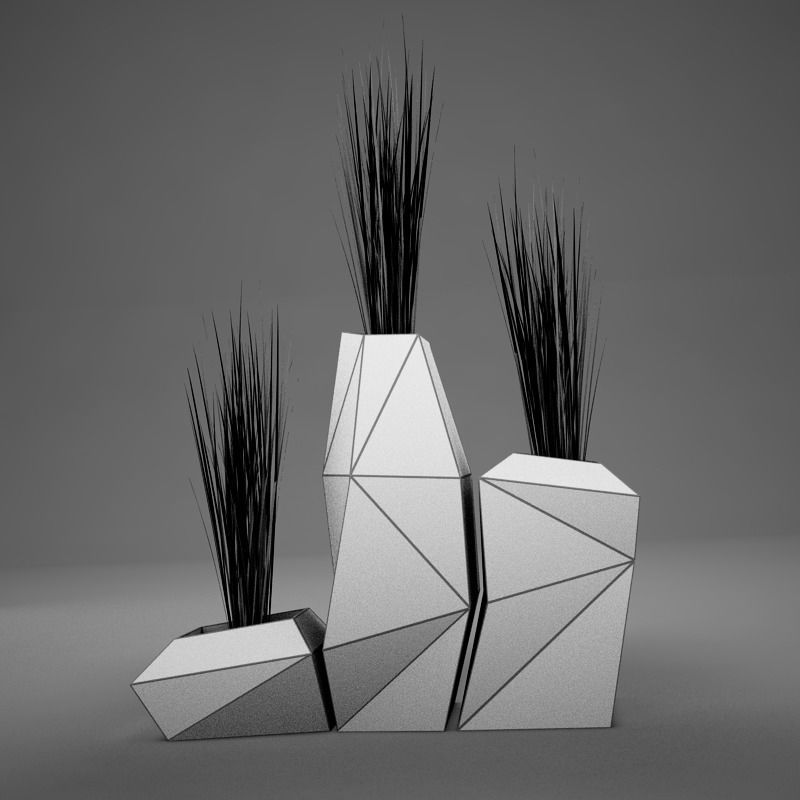 Modern plant living 3D model_11