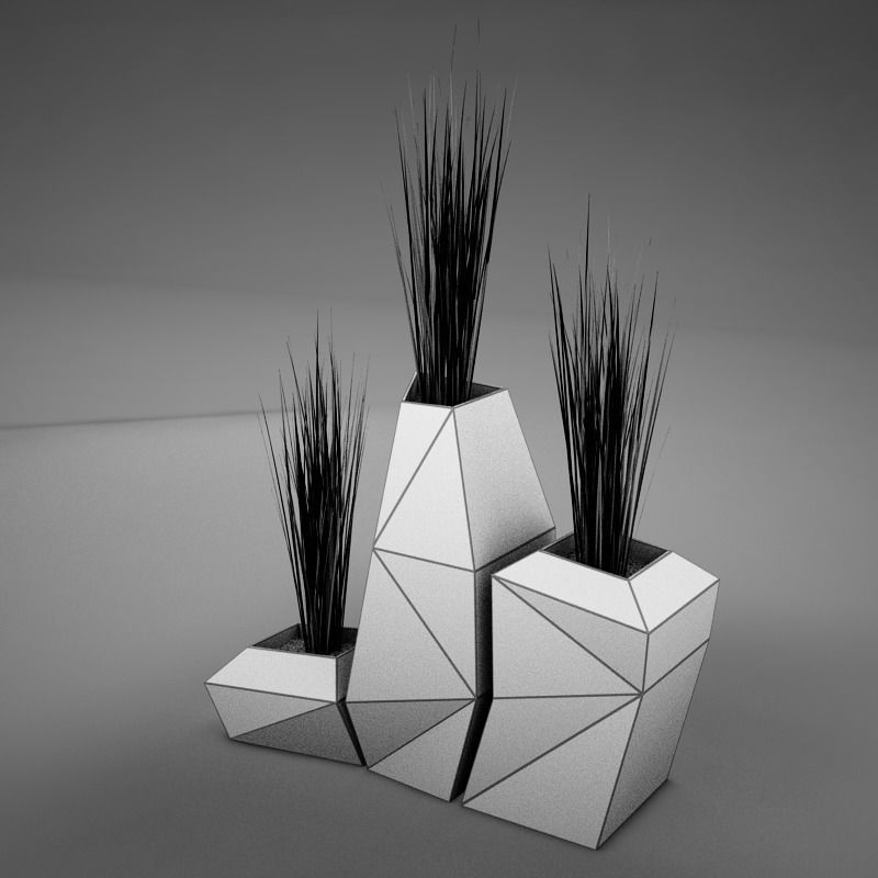 Modern plant living 3D model_9