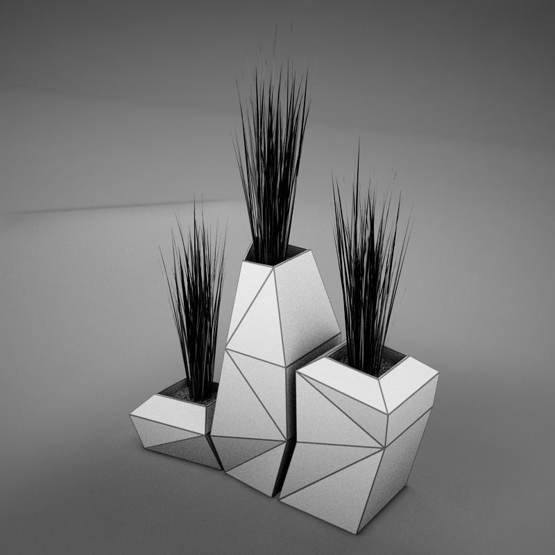 Modern plant living 3D model_15
