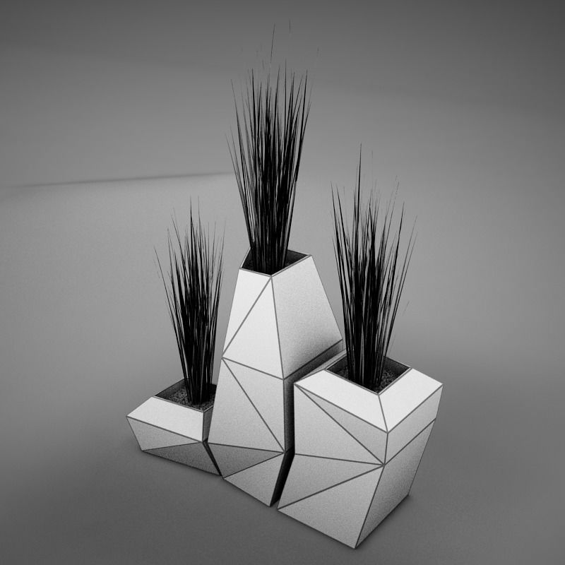 Modern plant living 3D model_3